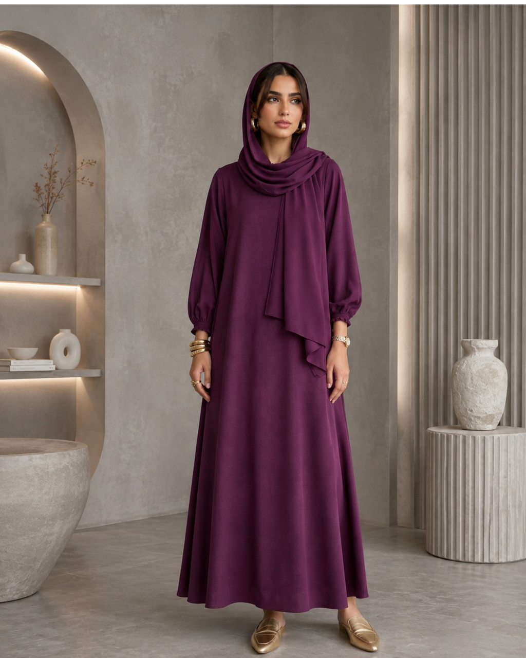 The Korean Silk Abaya