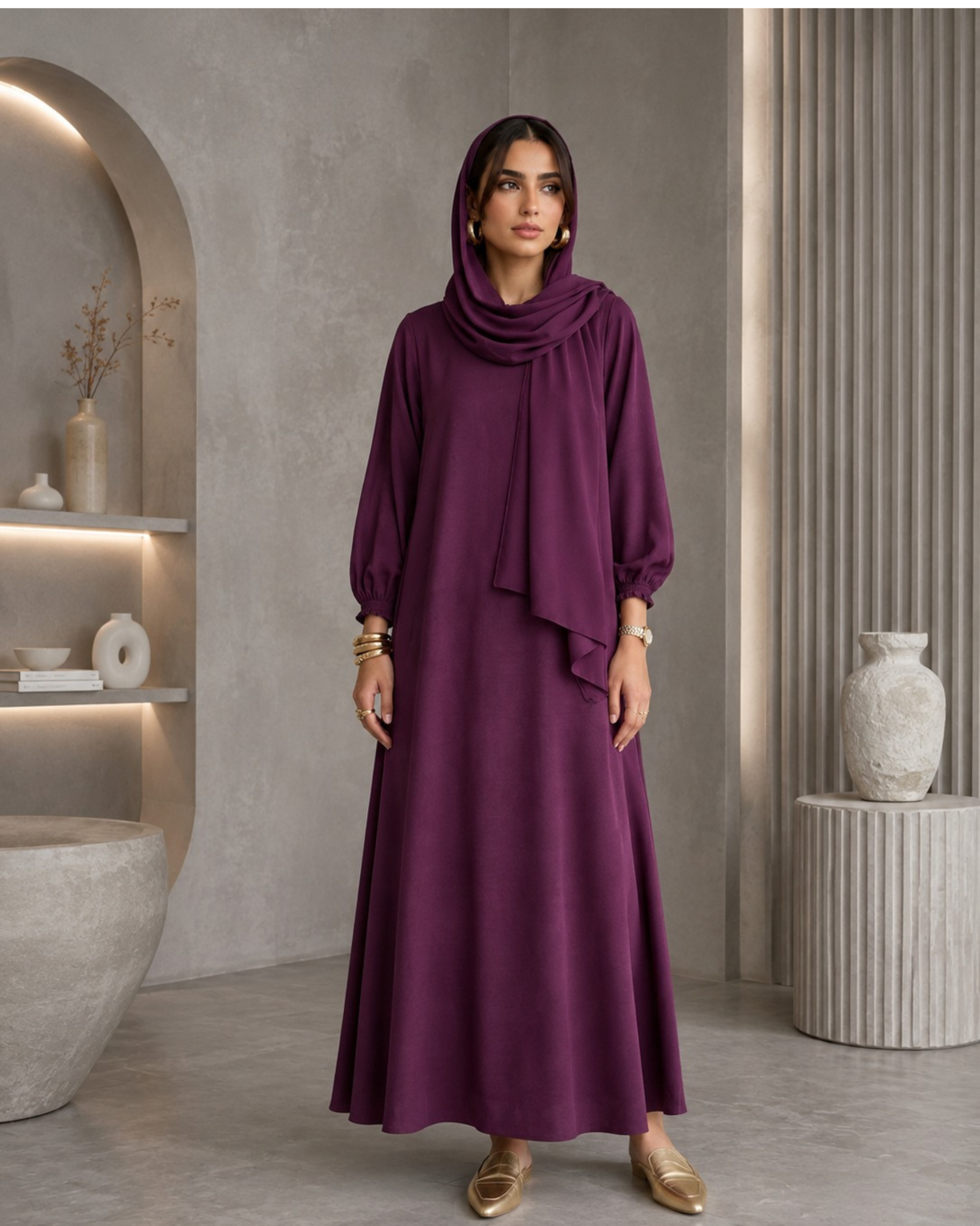 The Korean Silk Abaya