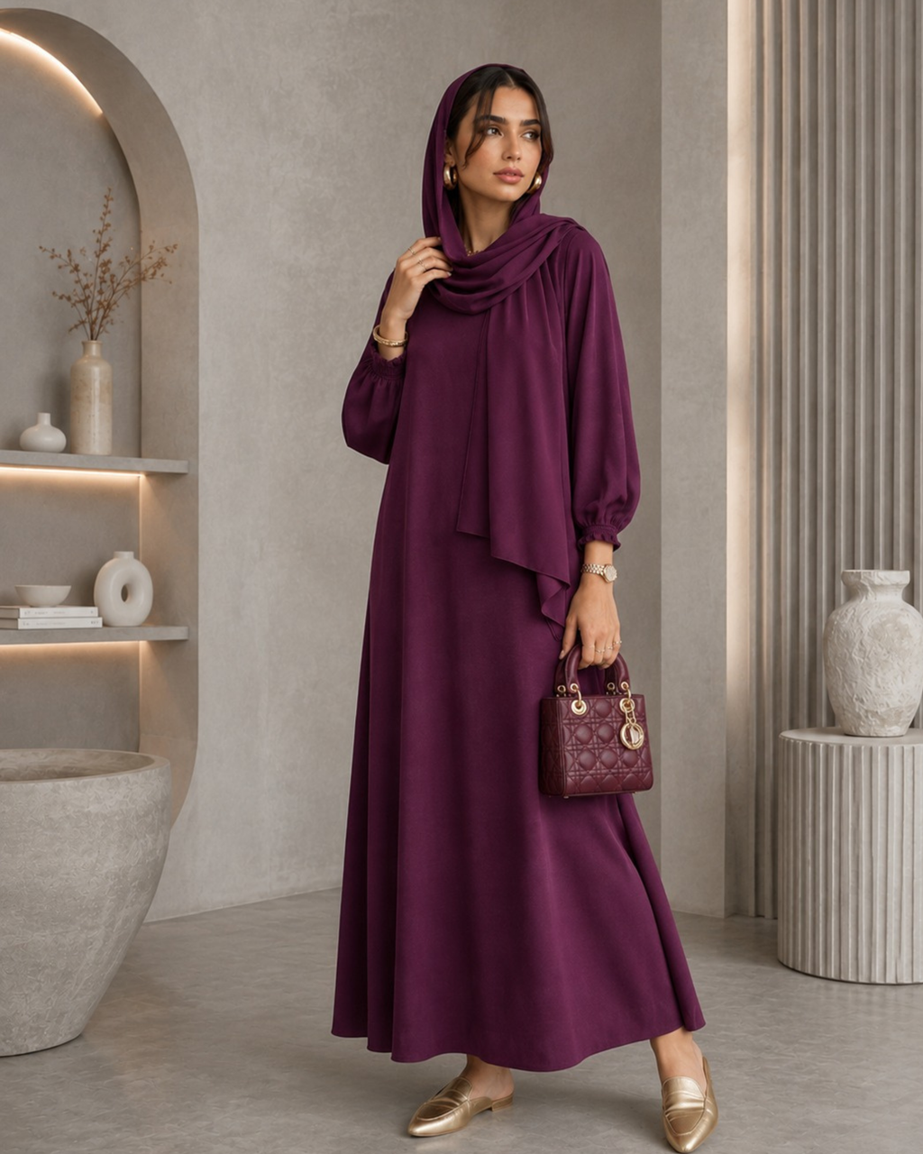 The Korean Silk Abaya