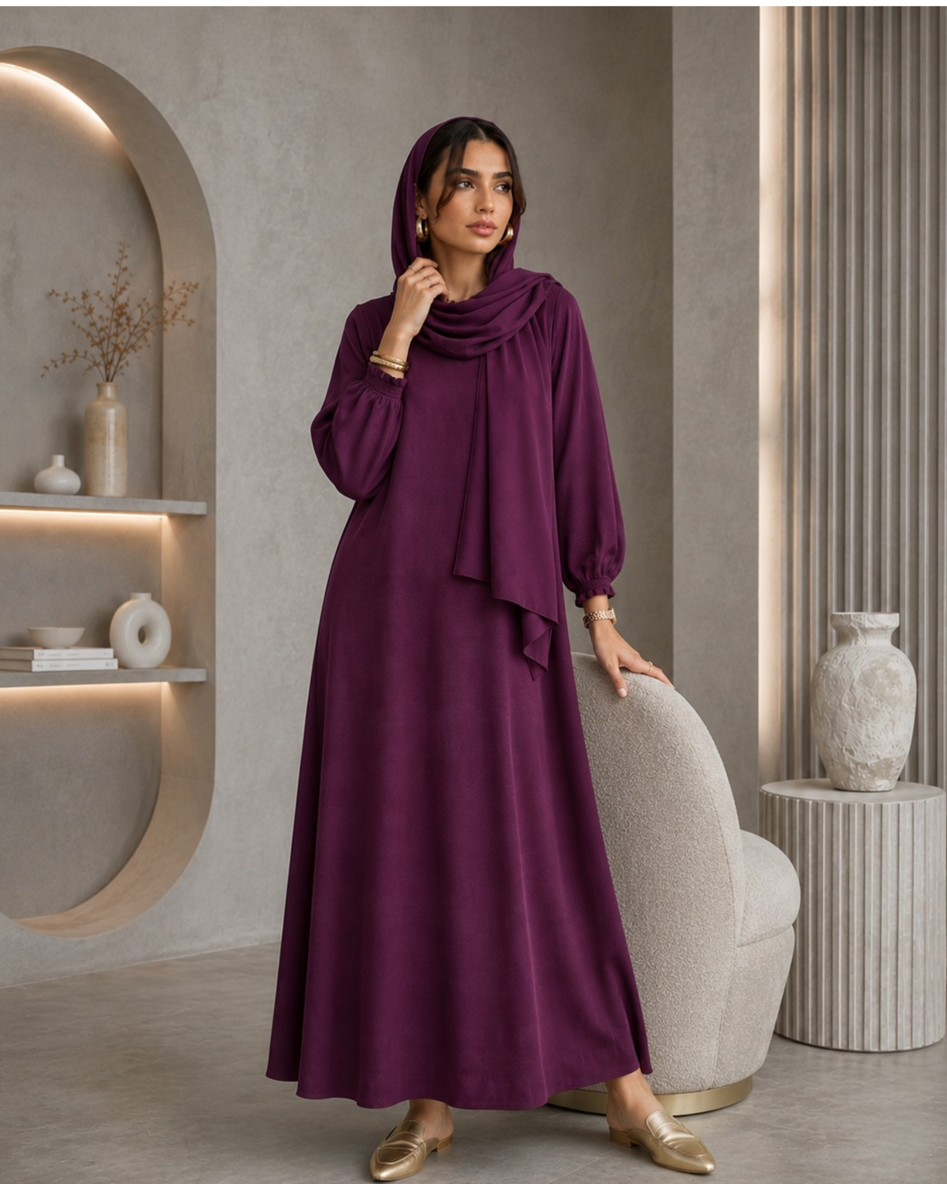The Korean Silk Abaya