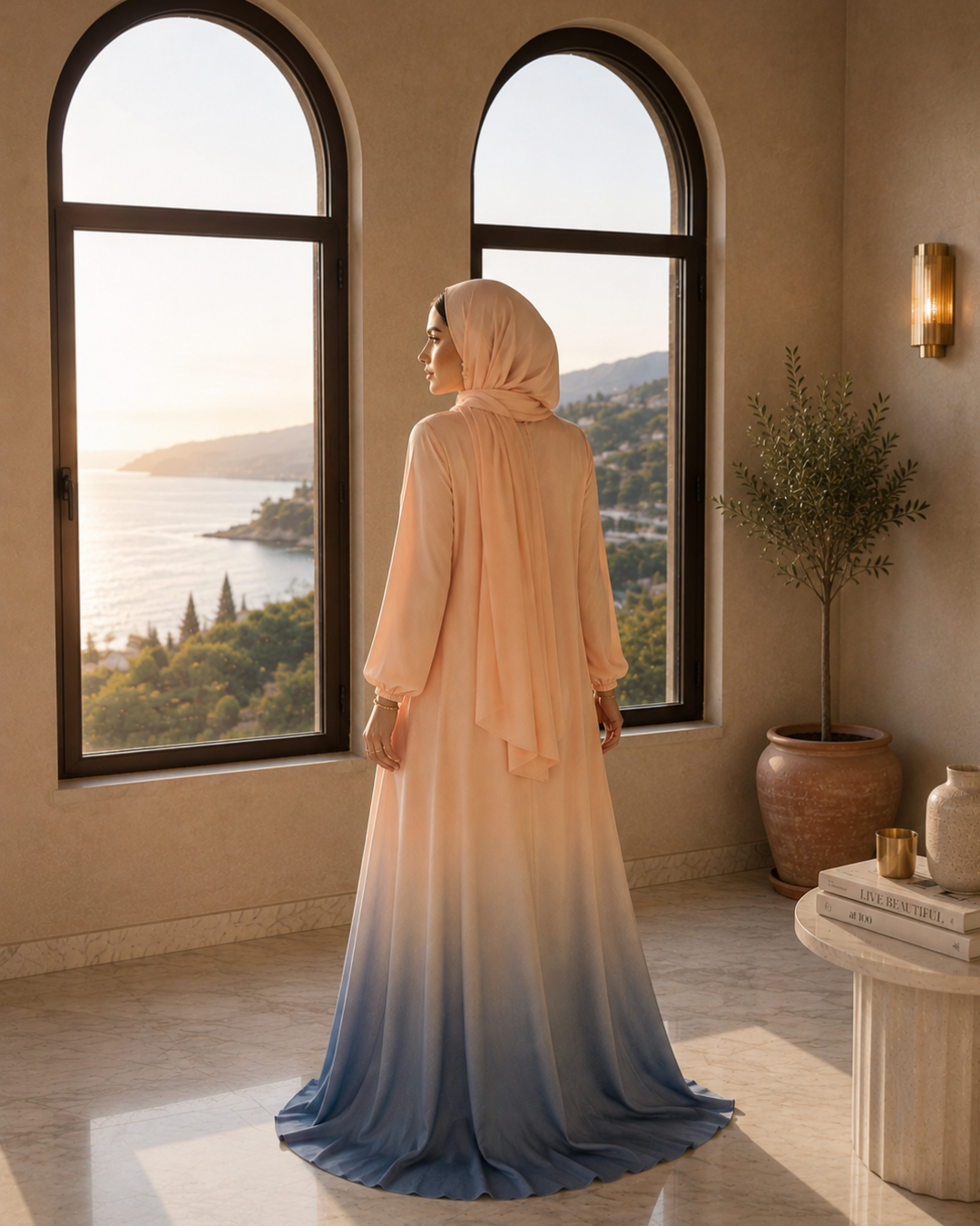 The Ombre Silk Abaya