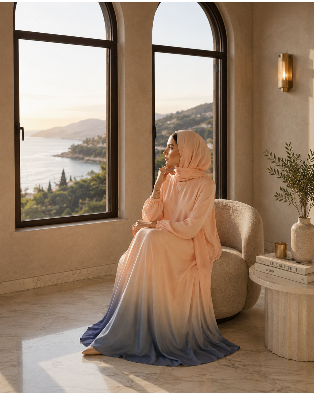 The Ombre Silk Abaya