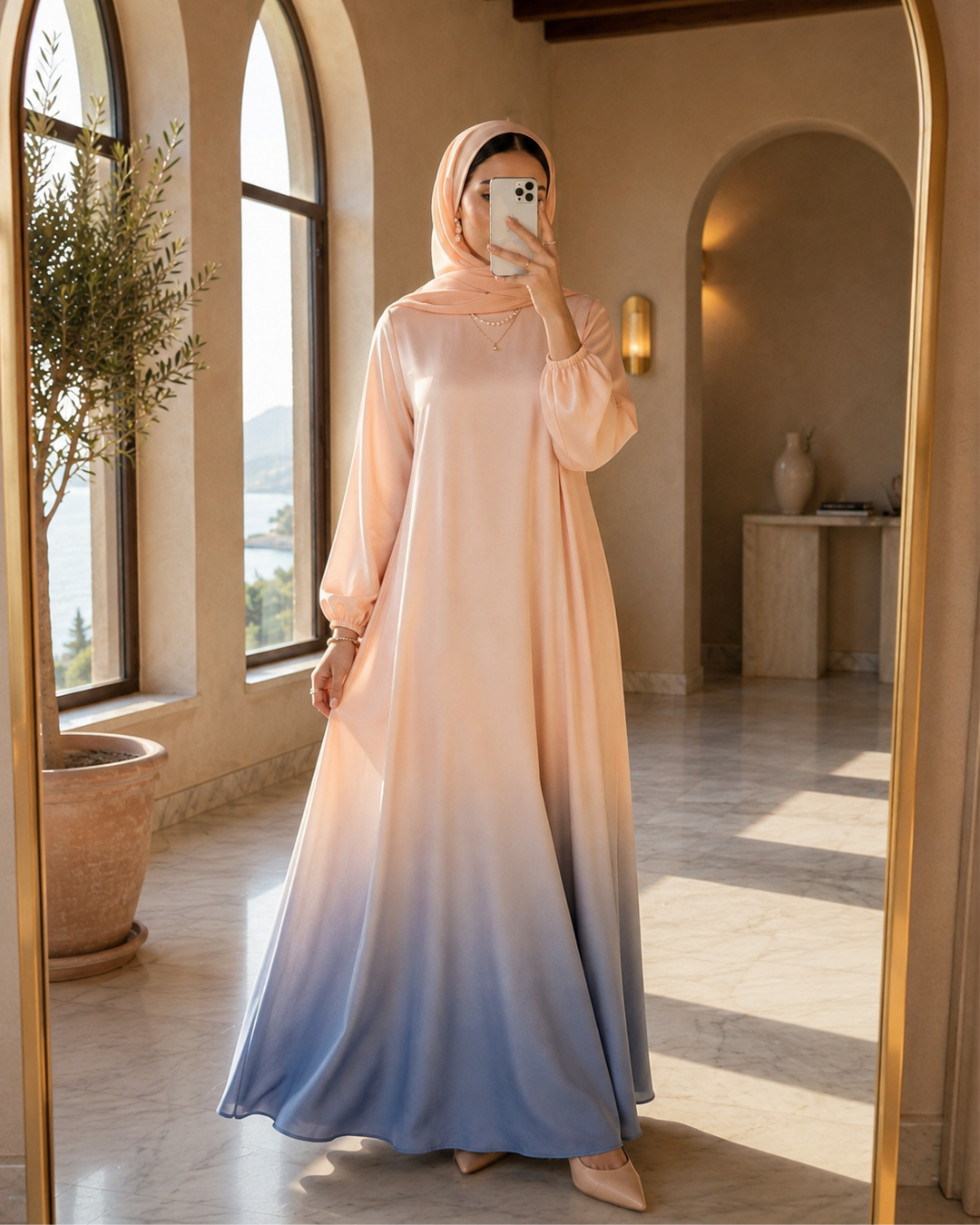 The Ombre Silk Abaya