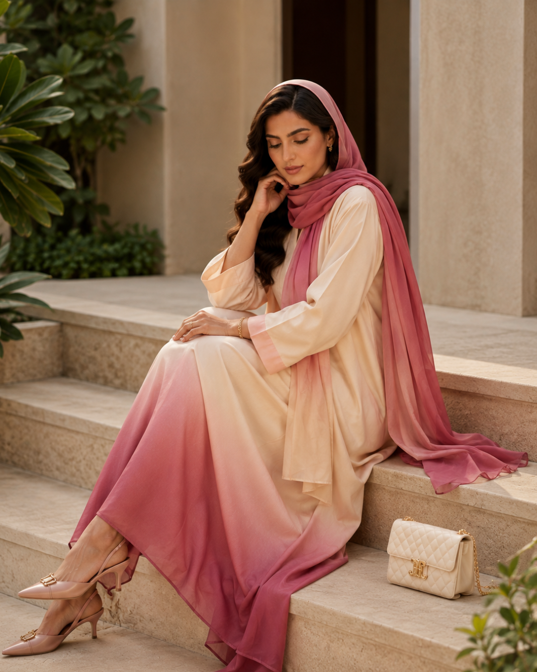 The Ombre Silk Abaya